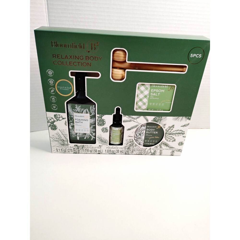 Bloomfield Relaxing Body Collection Fir & Eucalyptus 5pc Bath Set Kit